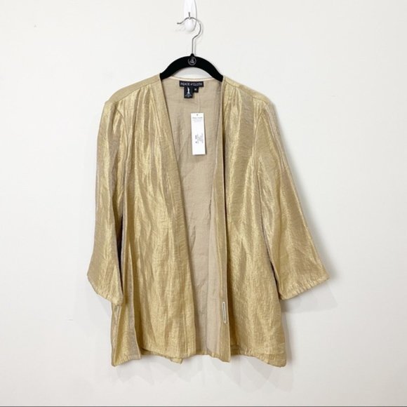 New Peace Of Cloth Celeste Open Front Jacket Small S - Picture 2 of 11